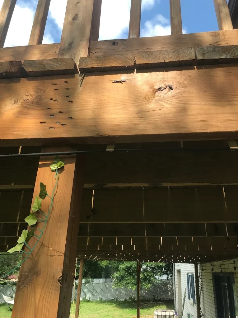 Deck framing and support detail
